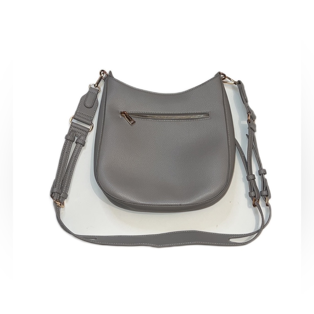 Madison West Crossbody Satchel Handbag in Grey